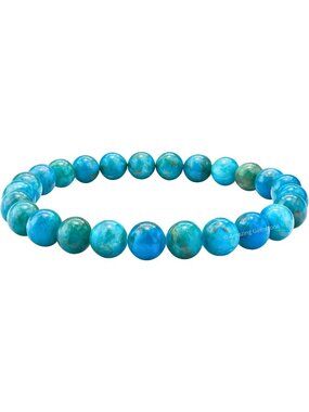 8mm Apatite Gemstone Stretch Bracelet - Healing & Protection Gift for Him/Her